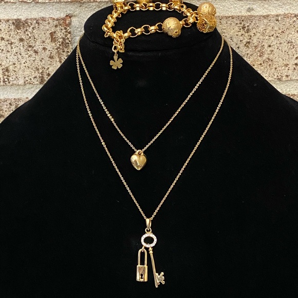 Set of necklace and bracelet gold tone - Picture 5 of 9